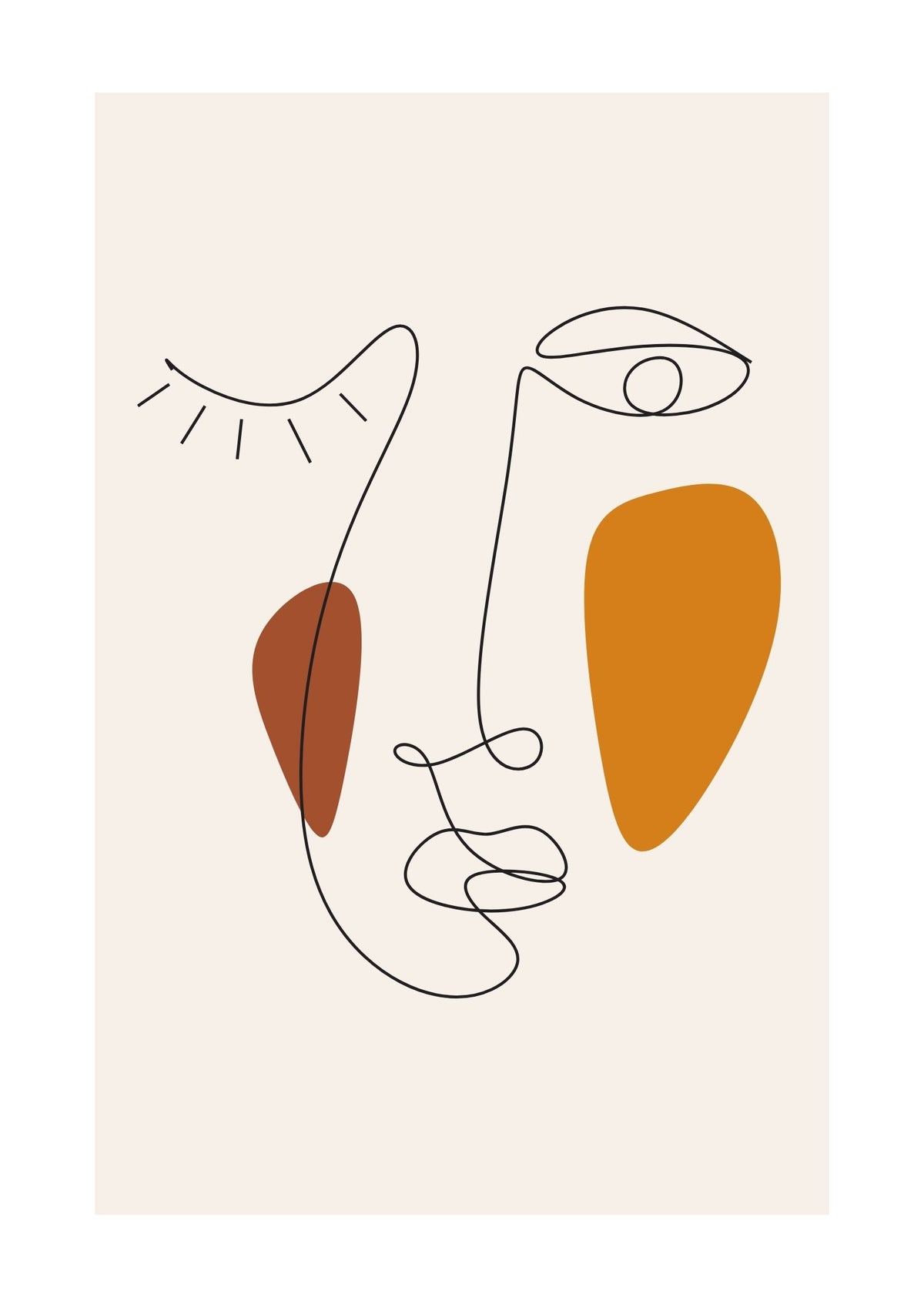 Abstract Bohn Face Print